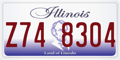 IL license plate Z748304