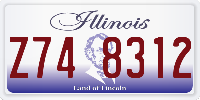 IL license plate Z748312