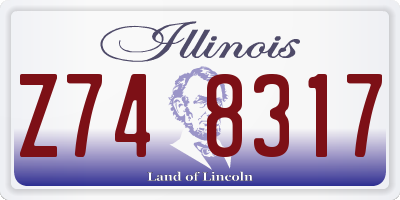IL license plate Z748317