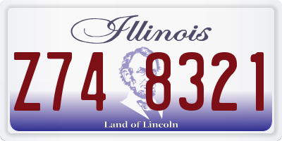 IL license plate Z748321
