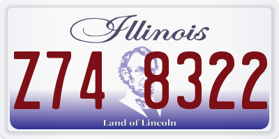 IL license plate Z748322