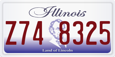 IL license plate Z748325