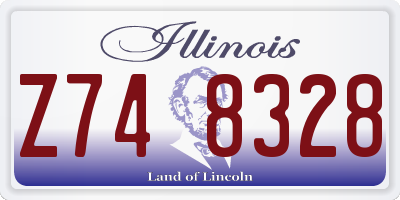 IL license plate Z748328
