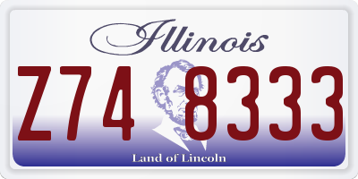 IL license plate Z748333