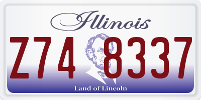 IL license plate Z748337