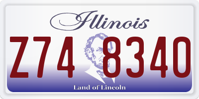 IL license plate Z748340