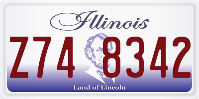 IL license plate Z748342