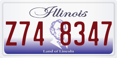 IL license plate Z748347