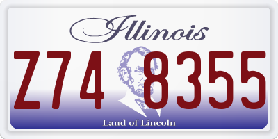 IL license plate Z748355