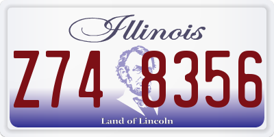 IL license plate Z748356