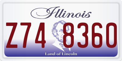 IL license plate Z748360