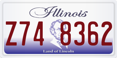 IL license plate Z748362