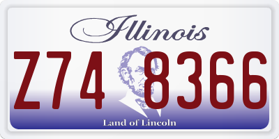 IL license plate Z748366