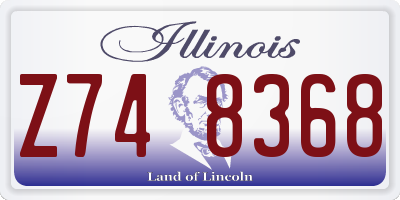 IL license plate Z748368