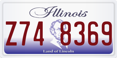 IL license plate Z748369