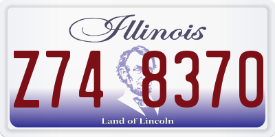 IL license plate Z748370