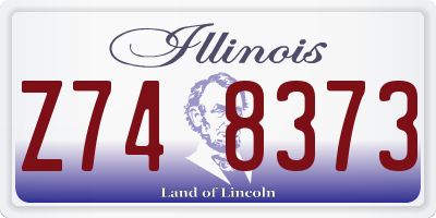 IL license plate Z748373