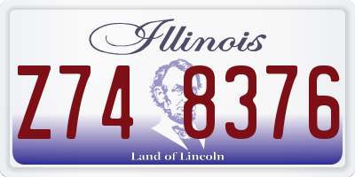 IL license plate Z748376