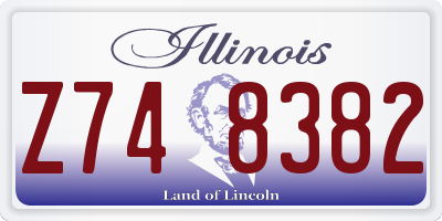 IL license plate Z748382