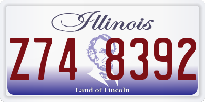 IL license plate Z748392