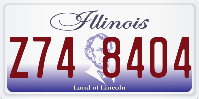 IL license plate Z748404