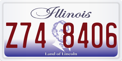 IL license plate Z748406