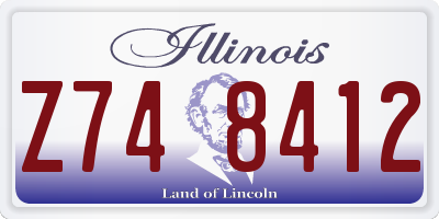IL license plate Z748412