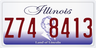 IL license plate Z748413