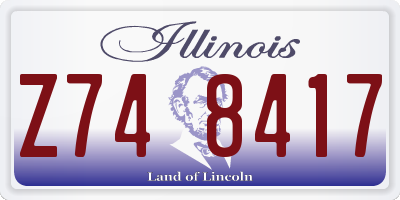 IL license plate Z748417