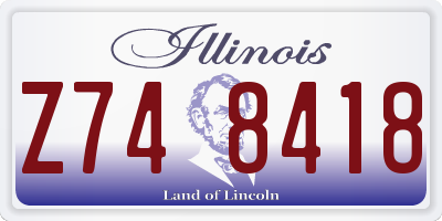 IL license plate Z748418