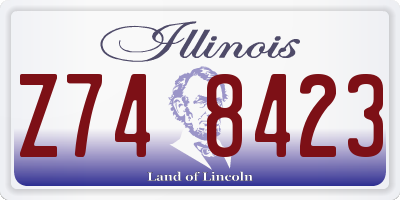 IL license plate Z748423