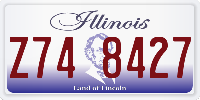 IL license plate Z748427