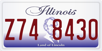 IL license plate Z748430