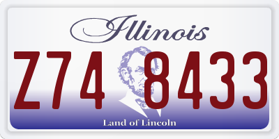 IL license plate Z748433