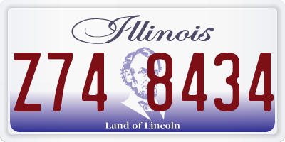 IL license plate Z748434