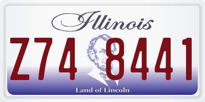 IL license plate Z748441