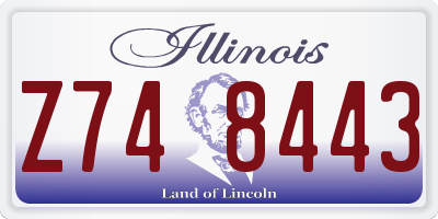 IL license plate Z748443