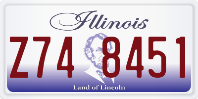 IL license plate Z748451