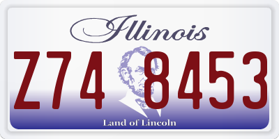 IL license plate Z748453
