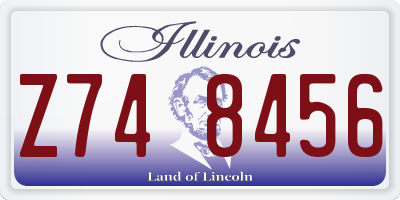 IL license plate Z748456