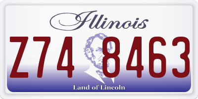 IL license plate Z748463