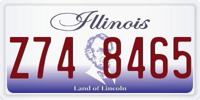 IL license plate Z748465