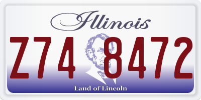 IL license plate Z748472