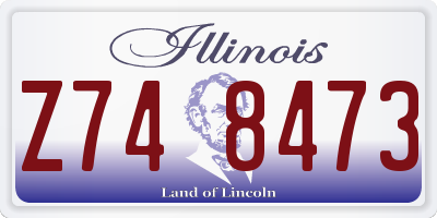 IL license plate Z748473