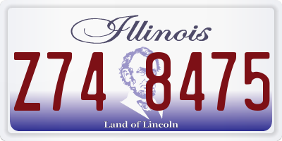 IL license plate Z748475