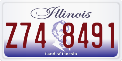 IL license plate Z748491
