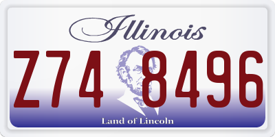 IL license plate Z748496