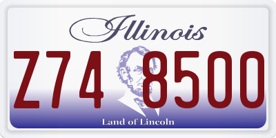 IL license plate Z748500