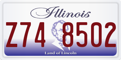 IL license plate Z748502