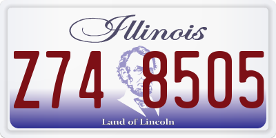 IL license plate Z748505